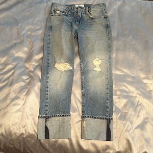 Current Elliot crop cuff HIS Jean 23 in Pinyon destroy wash CF